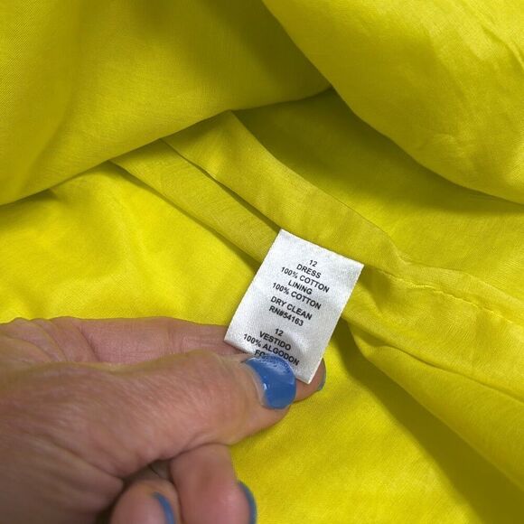 Jessica Simpson Women’s Yellow Halter Dress Size 12 NEW - Picture 6 of 7